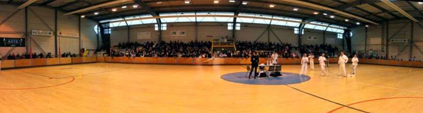 Le complexe sportif du Croissant à Nantes pendant la compétition