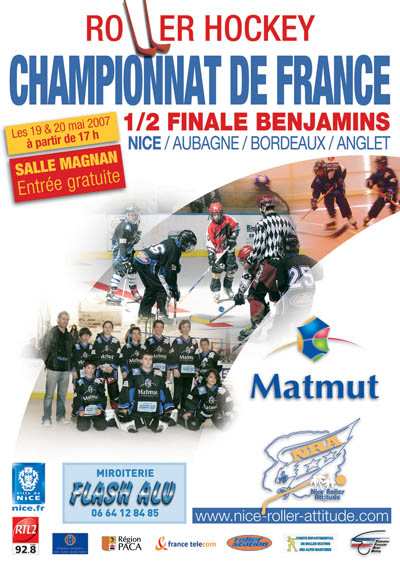 Demi-finale du championnat de France benjamin de roller hockey 2007 à Nice (06)