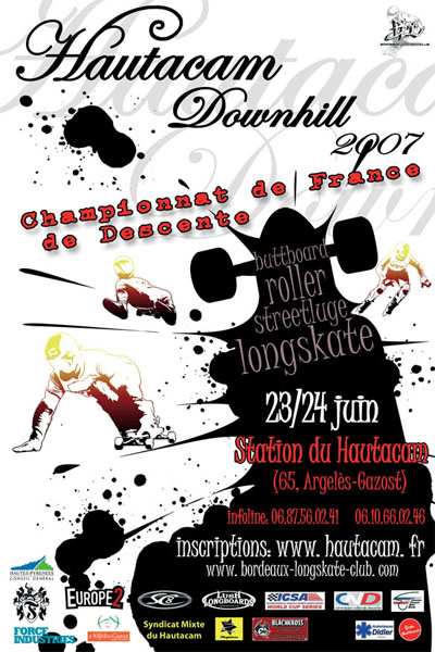 Championnat de France de roller de descente 2007 à Hautacam (65)