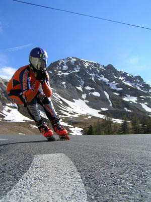 Descendeur en action