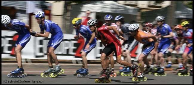 World Inline Cup de Dijon 2007 : peloton de la course open