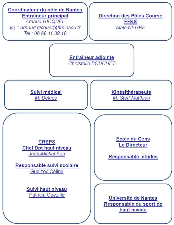 Organigramme du Pôle France de Nantes