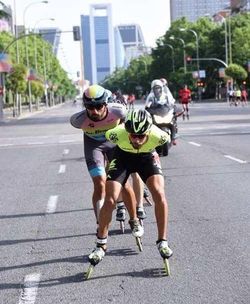 Doucelin Pédicone remporte le marathon roller de Madrid 2018 (Espagne)