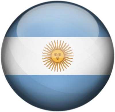 drapeau argentine rond