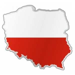 drapeau carte pologne