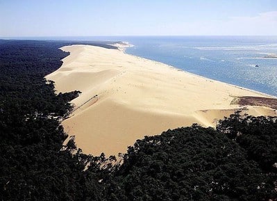 La dune du Pyla en vue aérienne