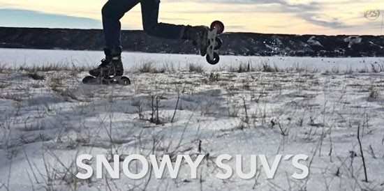 Dustin Werbeski dans les pentes de Lebret (Canada)