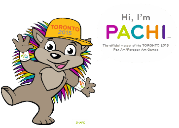 Pachi, official mascot of the TORONTO 2015
