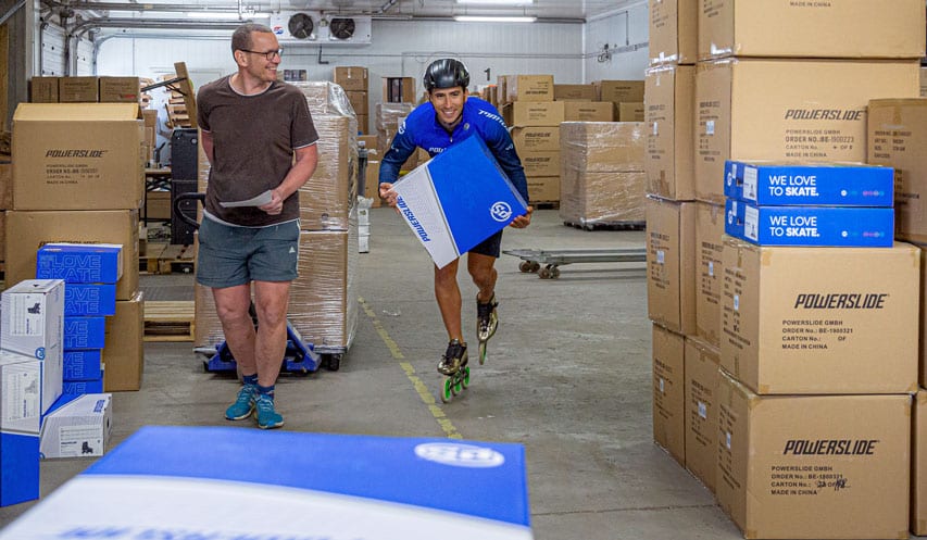 Les entrepôts de Powerslide en pleine effervercence