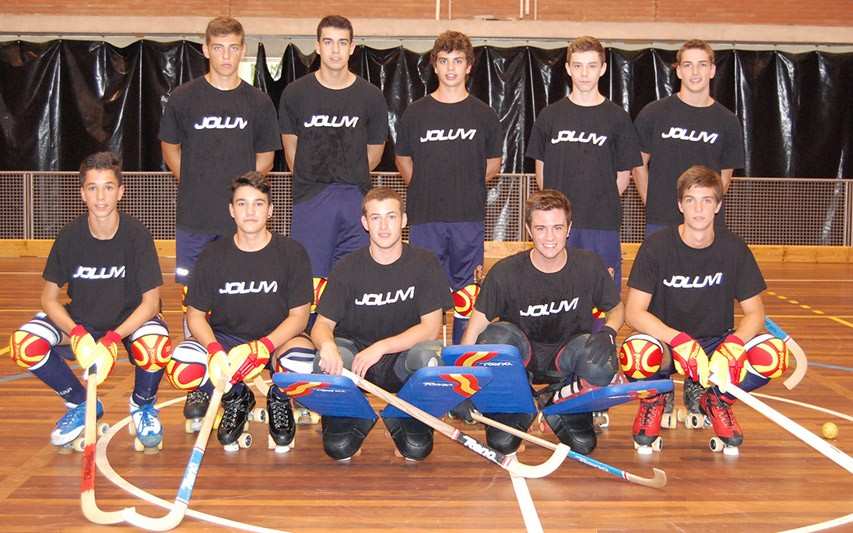 Europameisterschaft 2013 Rink-Hockey U17: die spanische Mannschaft