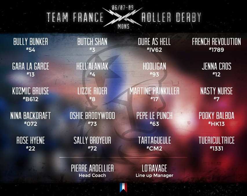 La team France de Roller Derby en route pour Mons (Belgique)