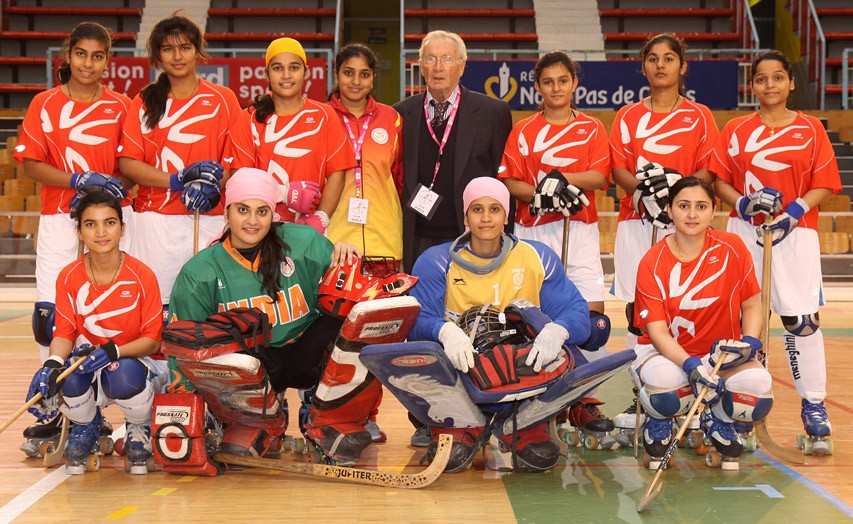 L&rsquo;équipe Indienne seniors dames de rink hockey 2014