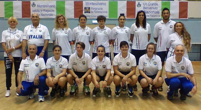 L&rsquo;équipe d&rsquo;Italie seniors dames de rink hockey 2014