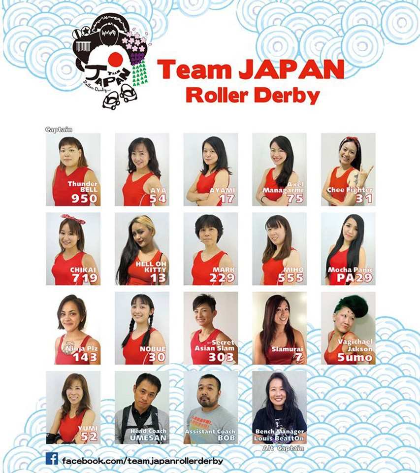 equipe japon roller derby 2014
