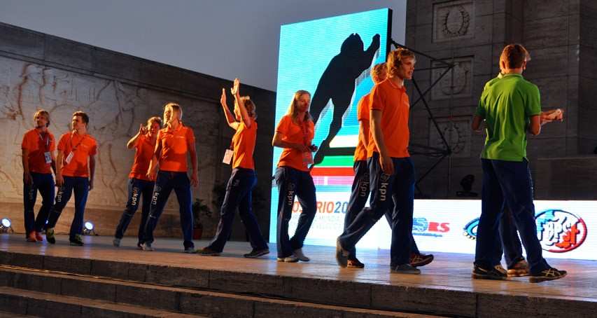 equipe pays bas ceremonie ouverture mondial roller course 2014