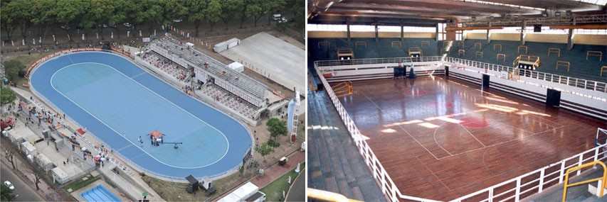 Couverture du terrain de roller hockey du mondial 2015