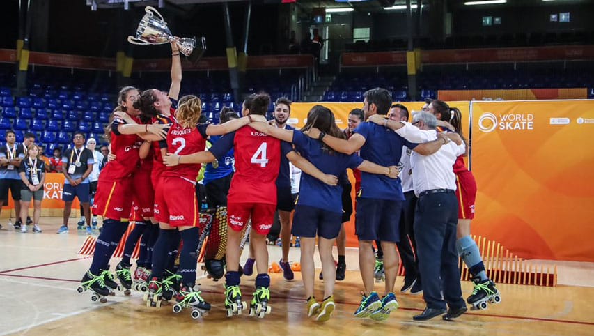 L'équipe de rink hockey féminine championne du monde 2019