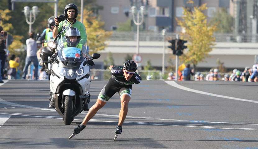 Ewen Fernandez au marathon roller de Berlin 2011