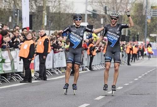 Ewen Fernandez et Katharina Rumpus remportent le semi-marathon roller de Berlin 2017