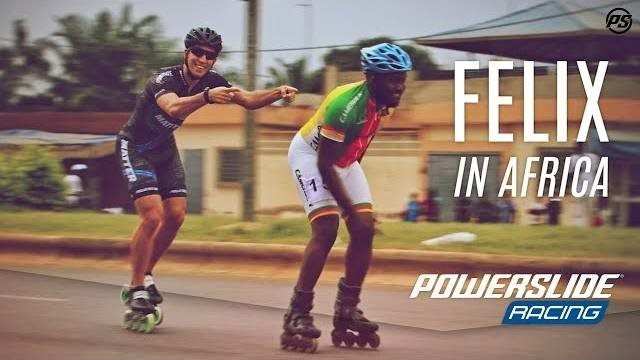 Felix Rijhnen au championnat Africain de roller course 2017 au Togo (Afrique)