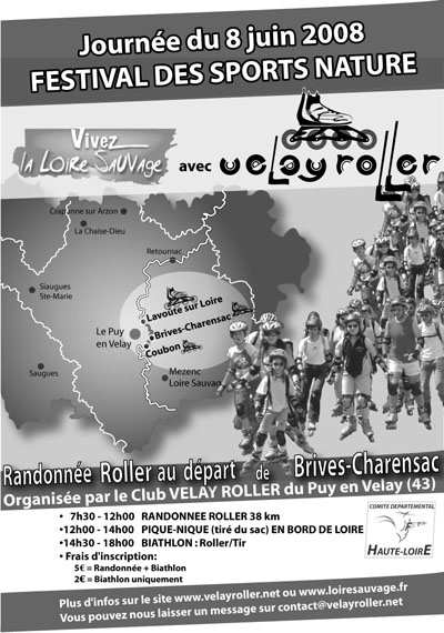 Randonnée et biathlon en roller 2008 du Puy en Velay (43)