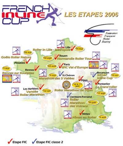 La carte de la French Inline Cup 2006