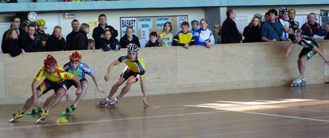 Tête de course au France Indoor roller course 2008