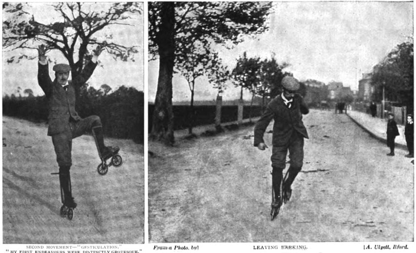 Geo A. Best dans le sud de l'Angleterre en Ritter Skates en 1898 Geo A. Best dans le sud de l'Angleterre en Ritter Skates en 1898