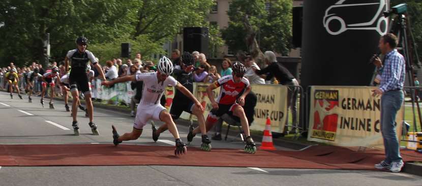 Sprint d'arrivée chez les hommes