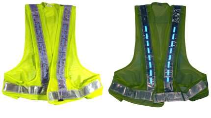 gilet reflechissant clignotant