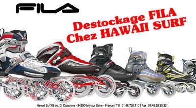 Destockage Fila F100 et M100 à Hawaii Surf