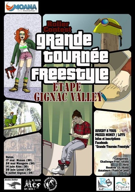 Dernière étape de la Grande Tournée Roller Freestyle à Gignac (34)