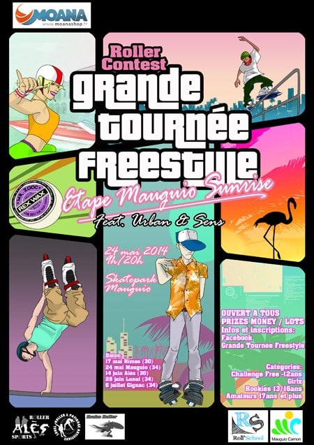 Seconde étape de la Grande Tournée Roller Freestyle à Mauguio (34)