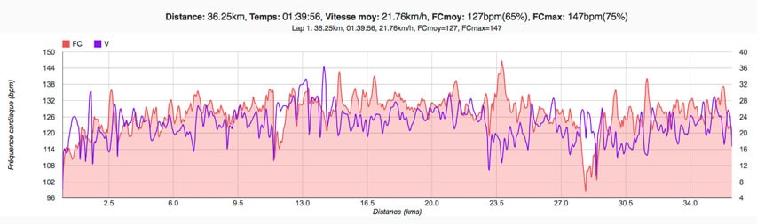 graphique frequence cardiaque vitesse module entrainement