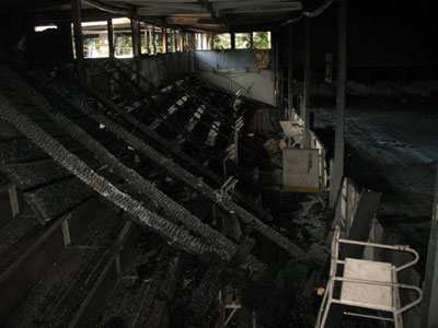 Le gymnase des Yétis de Grenoble part en fumée