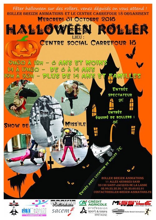 Roller party spéciale Halloween 2018 à Rennes (35)