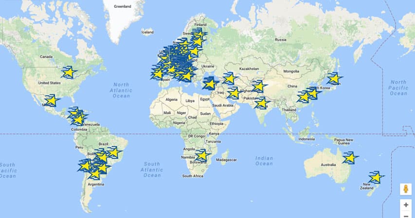 Les distributeurs Roll Line dans le monde Les distributeurs Roll Line dans le monde