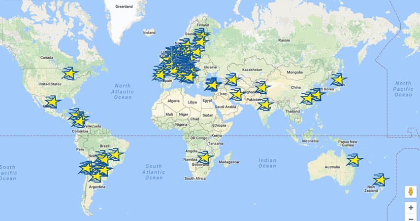 Les distributeurs Roll Line dans le monde