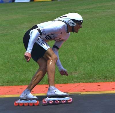 Kalon Dobbin aux championnats du Monde en 2001 à Valence (Espagne)