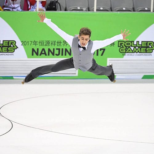 Antonio Panfili aux World Roller Games 2017 à Nankin (Chine)