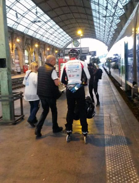 L'aventure de Daniel à commencé le samedi 16 avril à la gare de Nice à 6h30 du matin