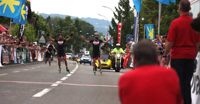 Arrrivée en équipe pour Elton de Souza et Yann Guyader