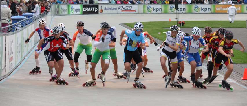 Manon Kamminga au championnat d'Europe roller course 2011