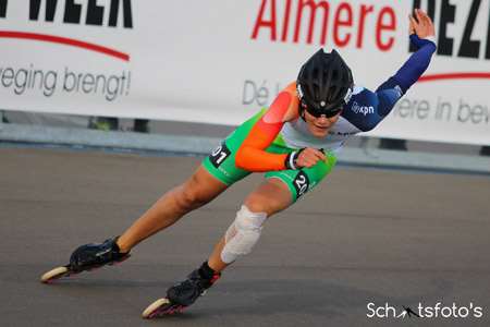Manon Kamminga au championnat d'Europe roller course 2011