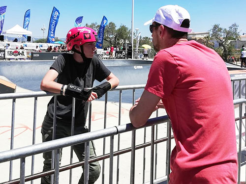 Michael Barbieri et son fils Charles au Pro Bowl Contest 2019