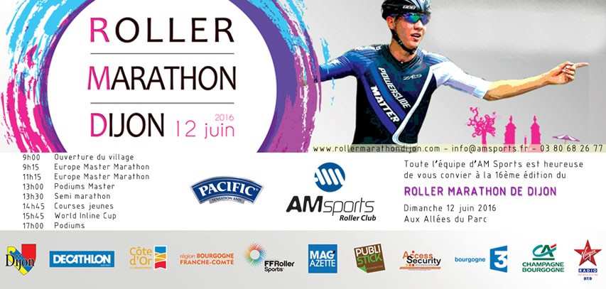 Le marathon roller de Dijon 2016 en direct sur Internet