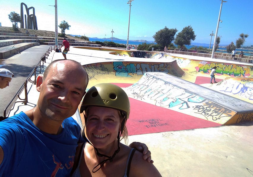 Jean Chanet et sa compagne au bowl de Marseille Jean Chanet et sa compagne au bowl de Marseille
