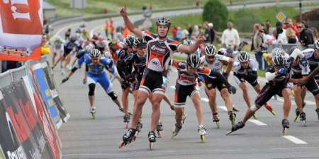 Joey Mantia et Cecilia Baena s&rsquo;imposent lors de la World Inline Cup d&rsquo;Engadin 2009