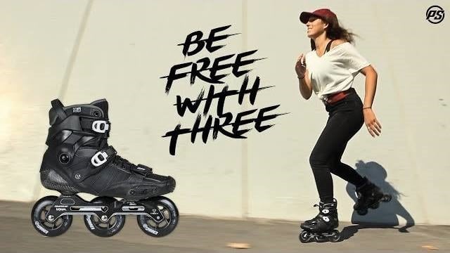 Judith en roller freeride Hardcore Evo Pro à travers Barcelone (Espagne)