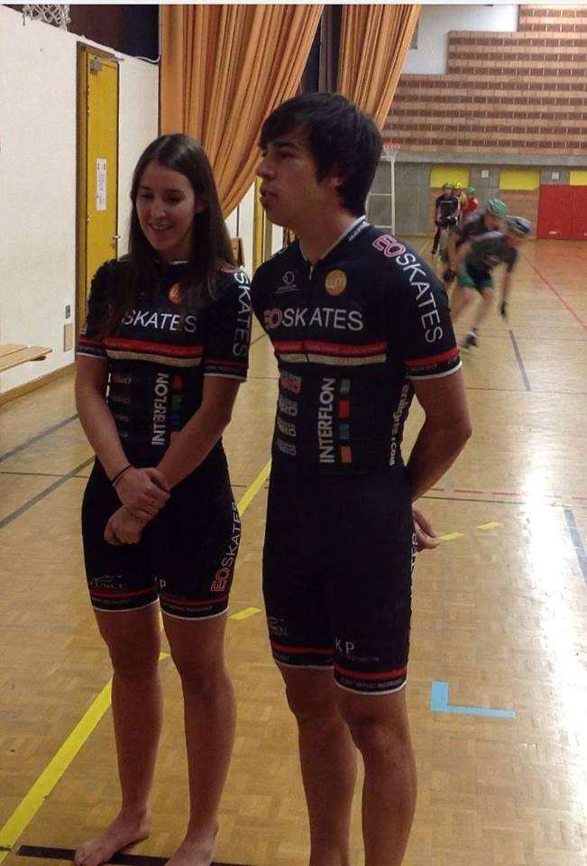 Juliette Pouydebat et Nolan Beddiaf parrains Roller Indoor Serie